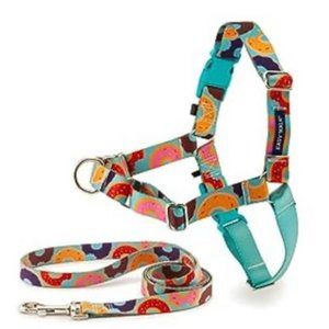 Easy walk dog harness, fashion donuts pattern